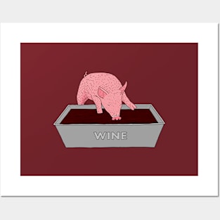 Wine Pig Posters and Art